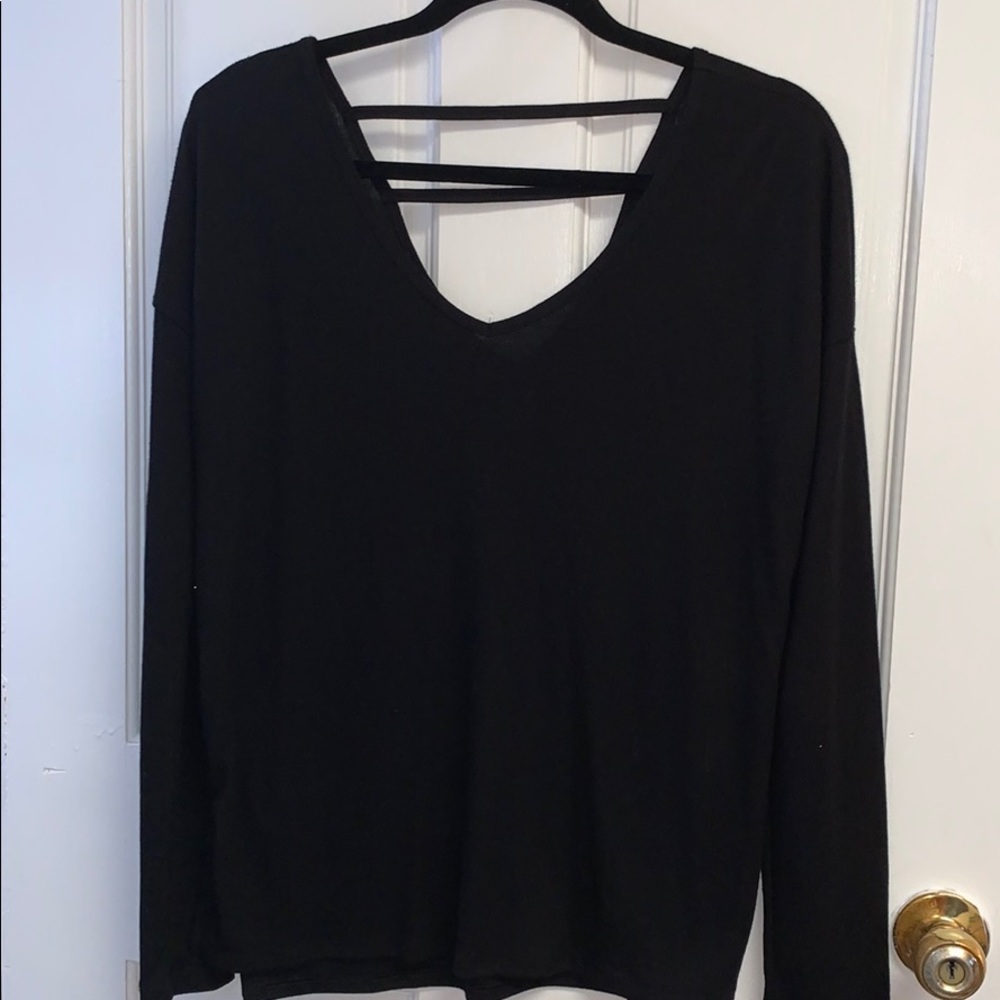 Black long sleeve top